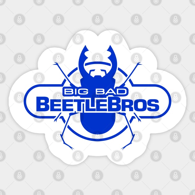 Beetle Bros Logo Blue Sticker by GodPunk